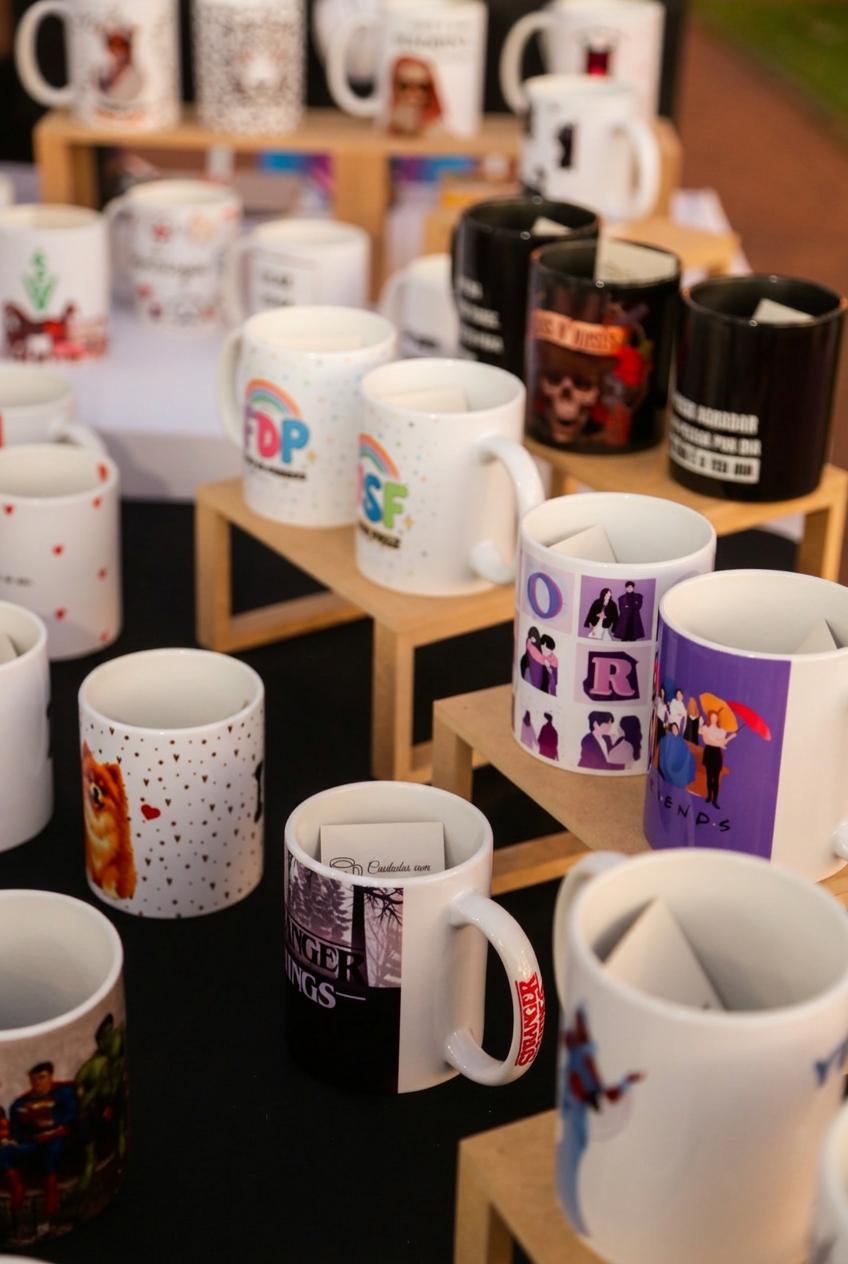 Composição de canecas personalizadas Na Caneca Ateliê